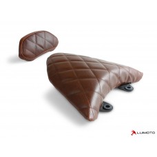 LUIMOTO Vintage Diamond Passenger Seat and Backrest Covers for the Ducati XDiavel
